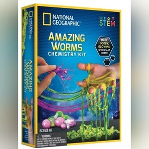 NATIONAL GEOGRAPHIC NEW Amazing Worm Chemistry Kit Stem